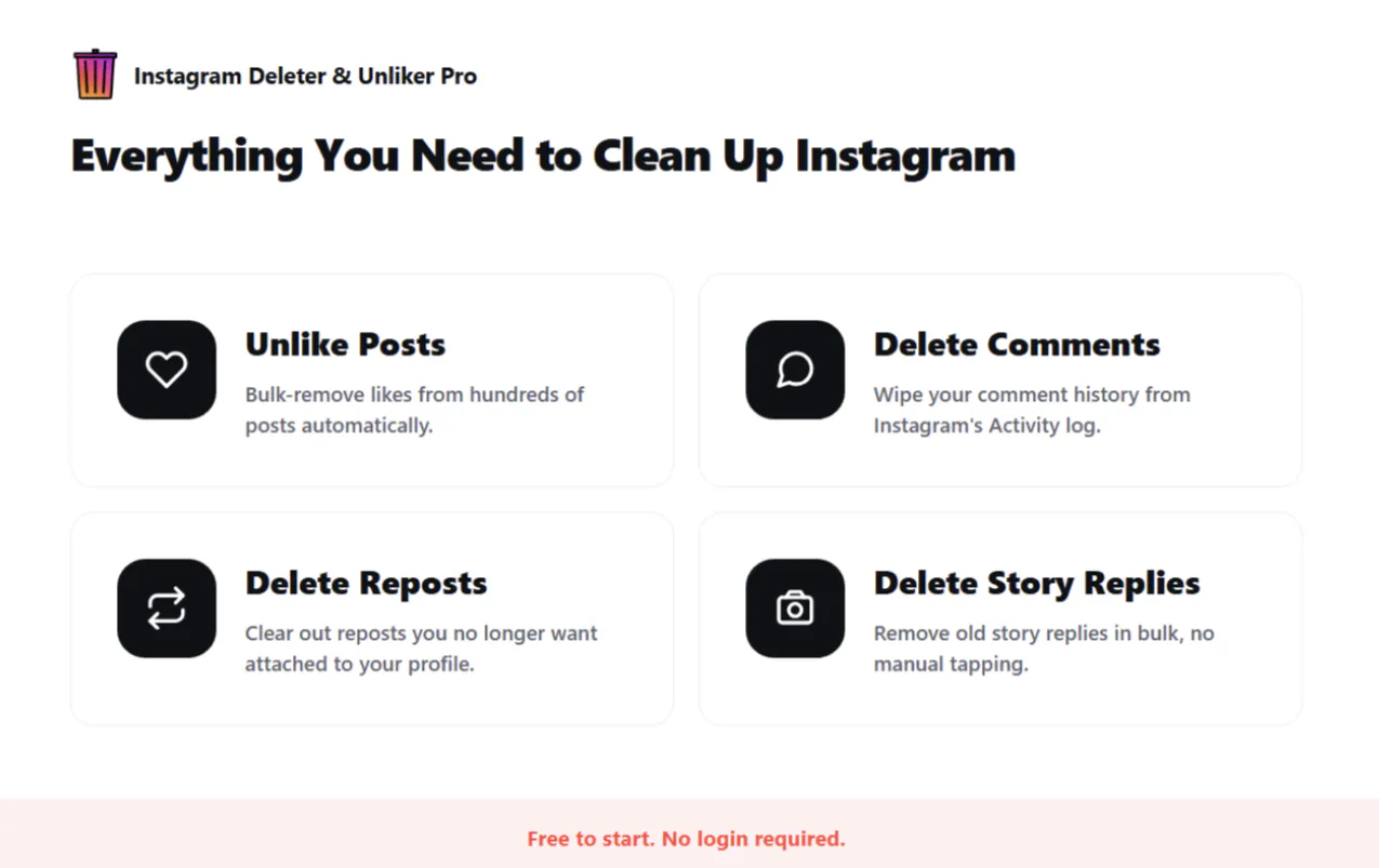 Instagram Bulk Deleter & Unliker Pro gallery image