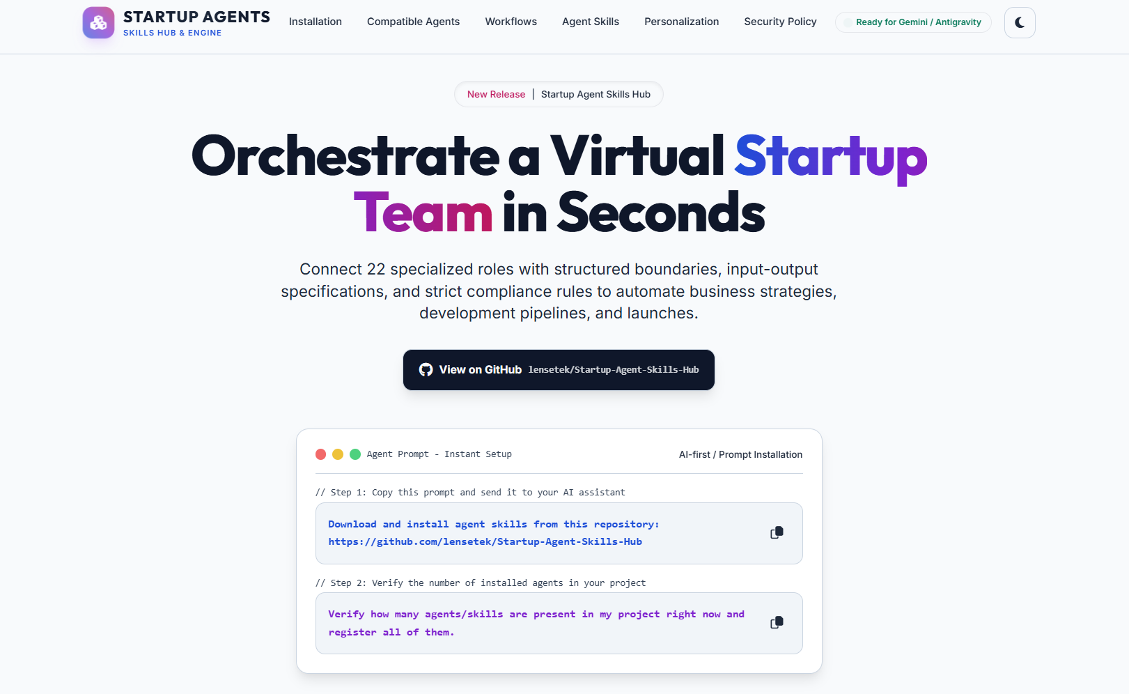 Startup Agent Skills Hub gallery image