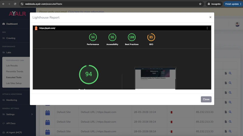 AYALR WebTools screenshot 1
