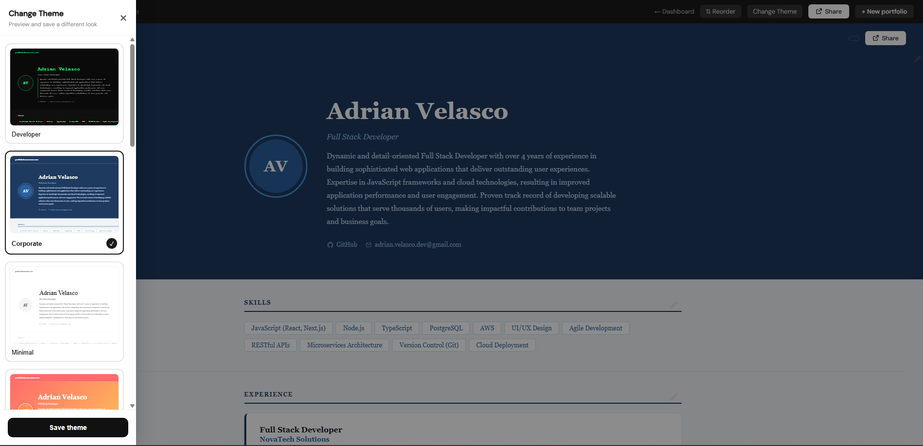 Portfolio From Resume gallery image