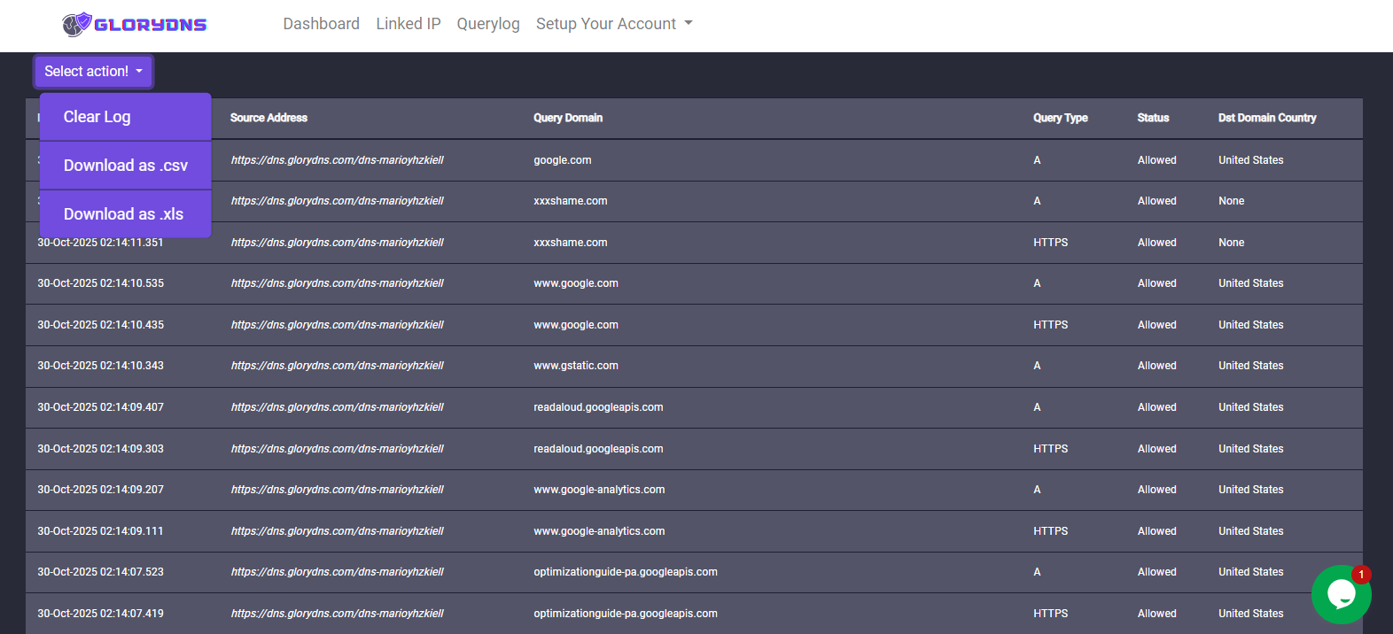 GloryDNS Node gallery image