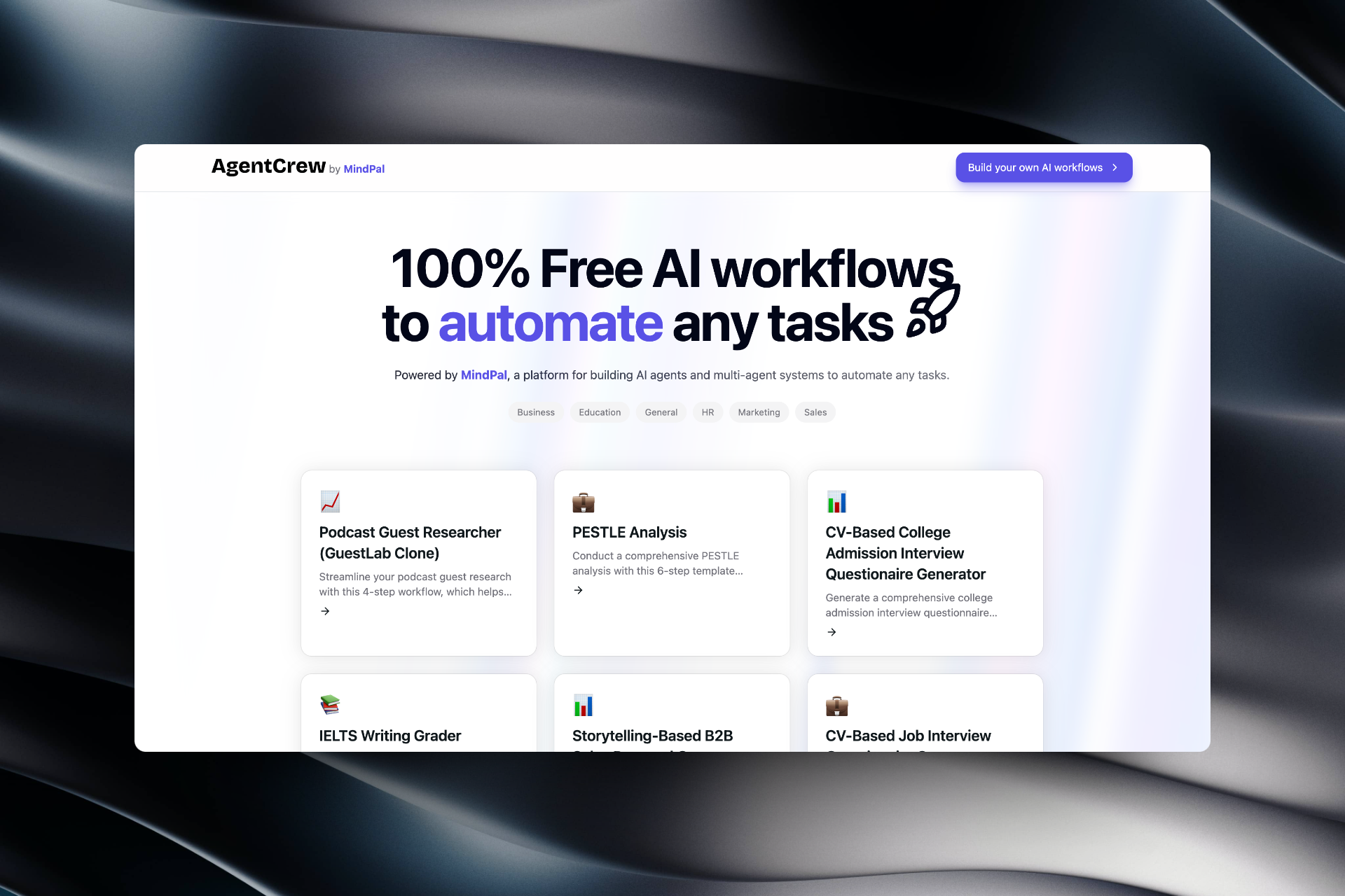 agentcrew - 100% free tools to automate your tasks with AI today