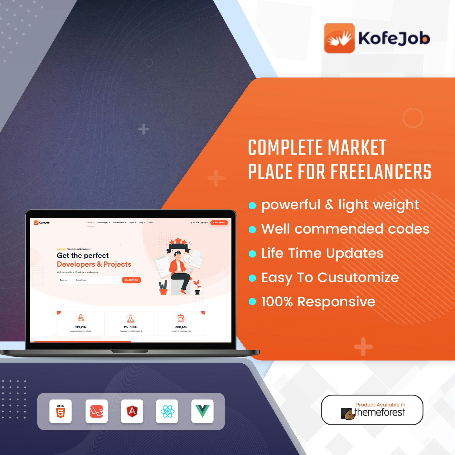 Kofejob  Freelancer Marketplace Template