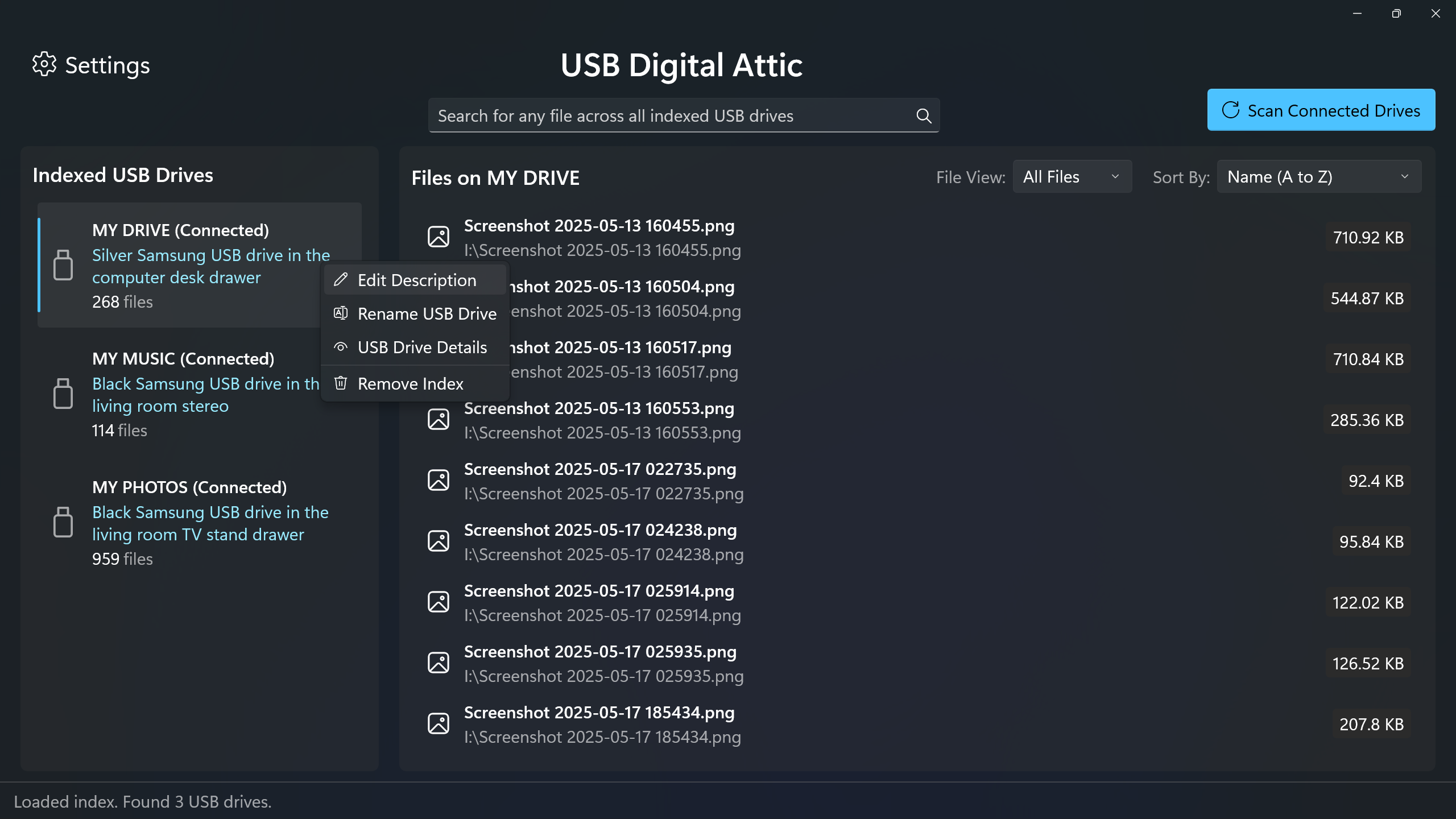 USB Digital Attic: Search Unplugged - Screenshot 2 showing product features and functionality