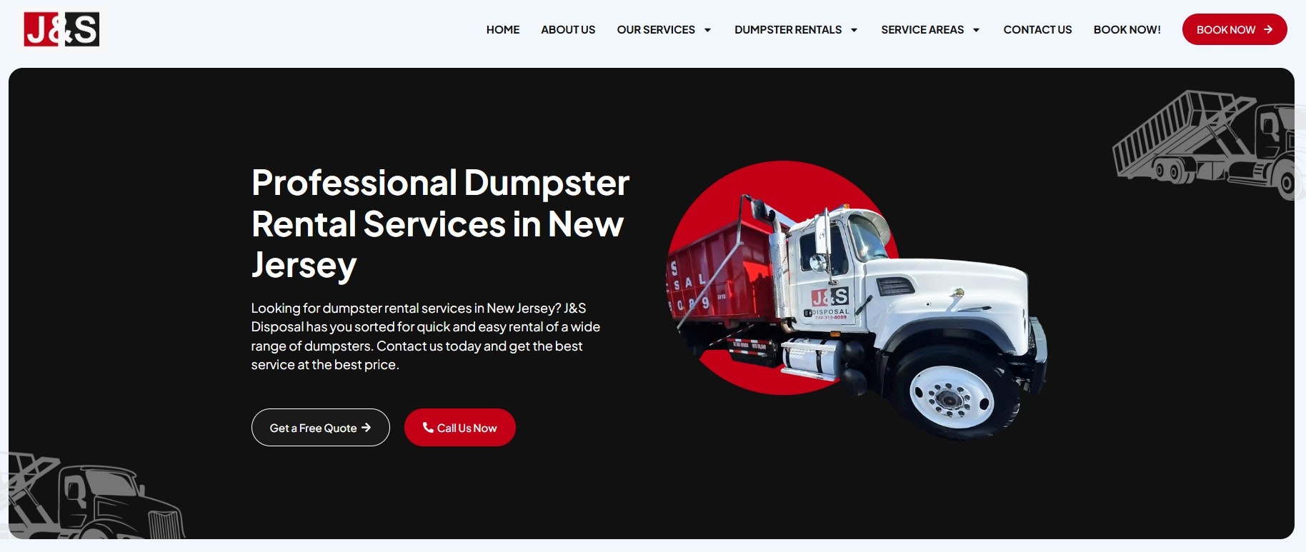 Dumpster Rental Services in New Jersey - Main product screenshot demonstrating key features and user interface