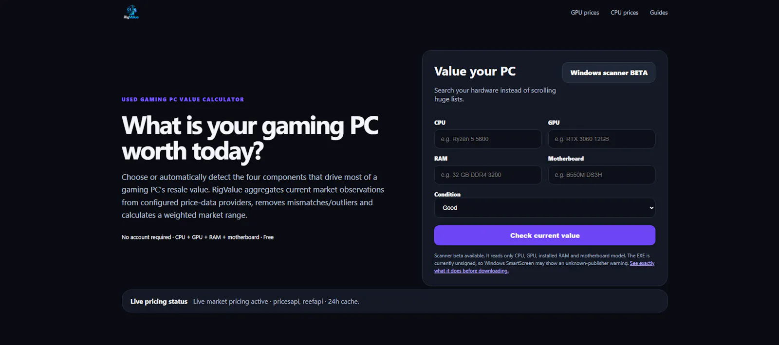 RigValue screenshot 1