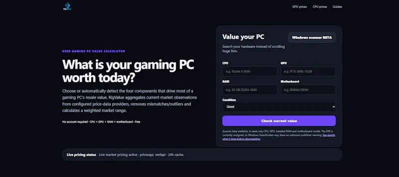 RigValue screenshot 1
