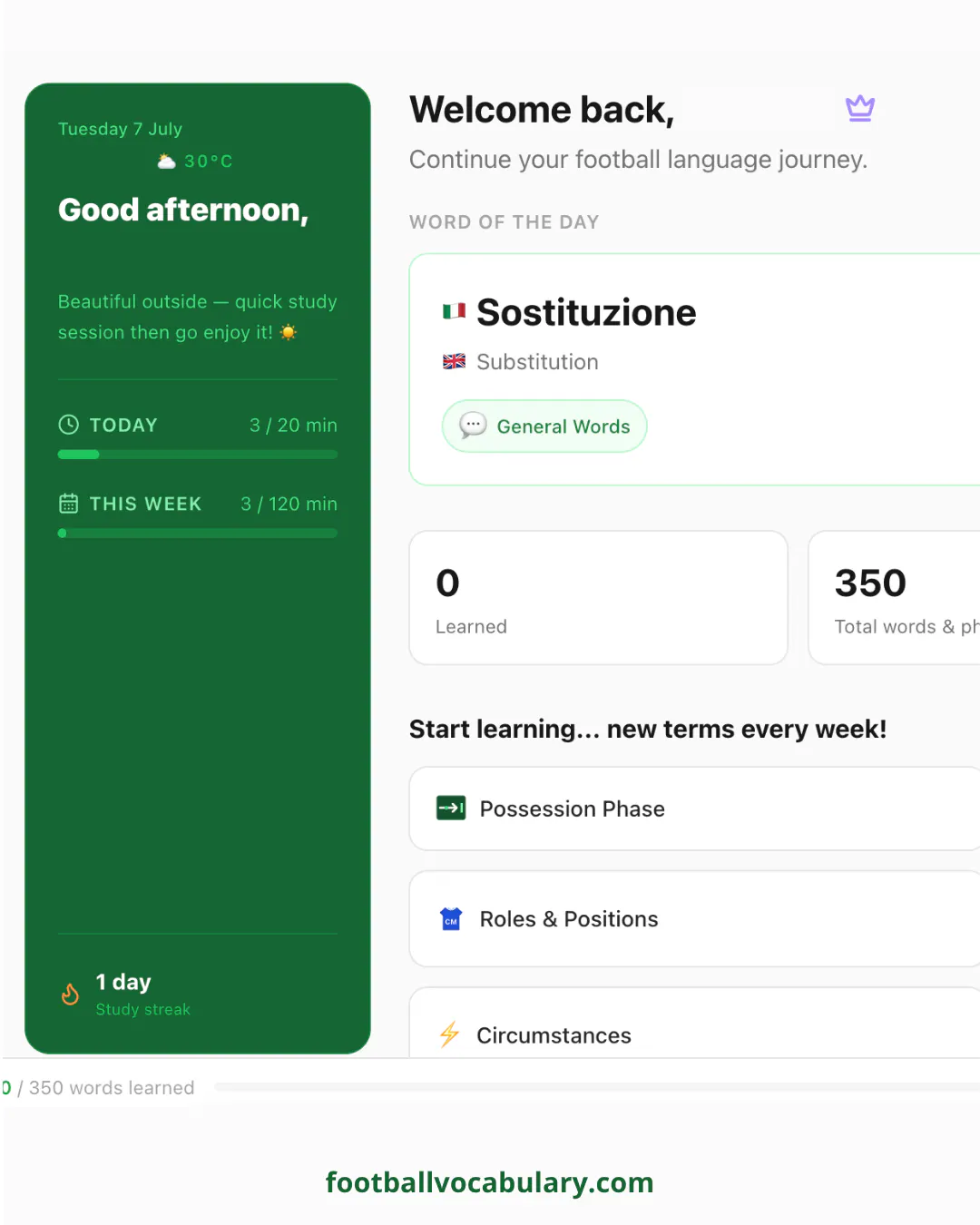 Football Vocabulary gallery image