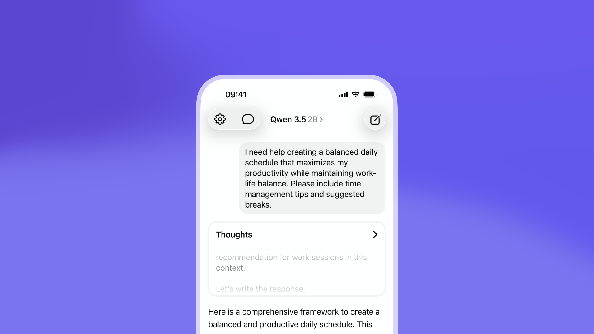 Locally AI + Qwen - Screenshot 2 showing product features and functionality