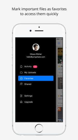 Jumpshare for iPhone Image
