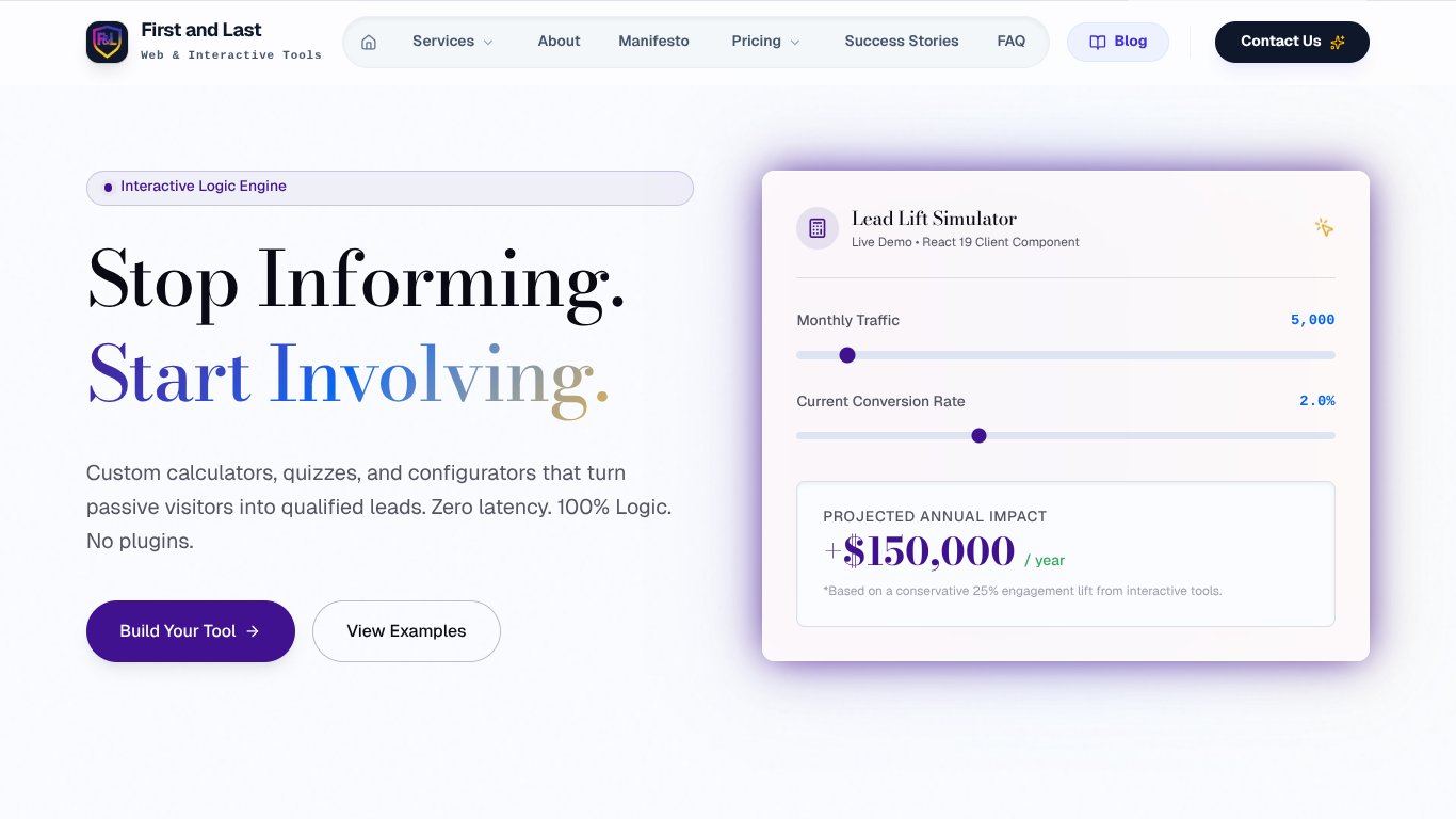 First and Last — Web & Interactive Tools gallery image