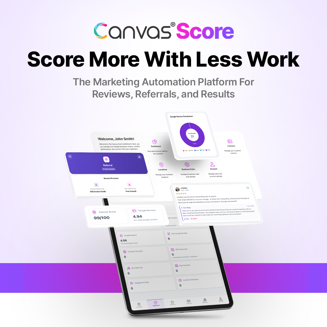 Canvas® Score - Automate Reviews. Drive Referrals. Grow Smarter. media 2