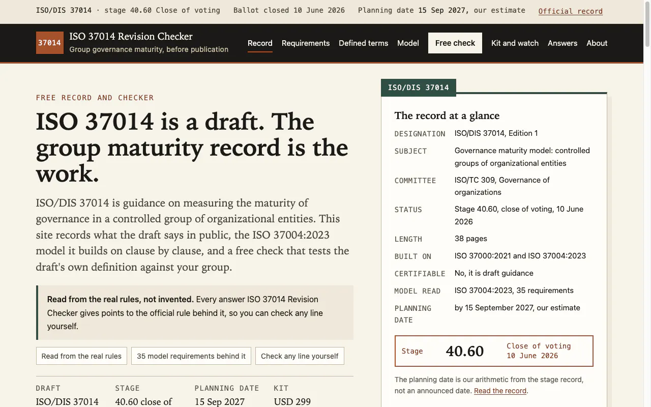 ISO 37014 Revision Checker gallery image