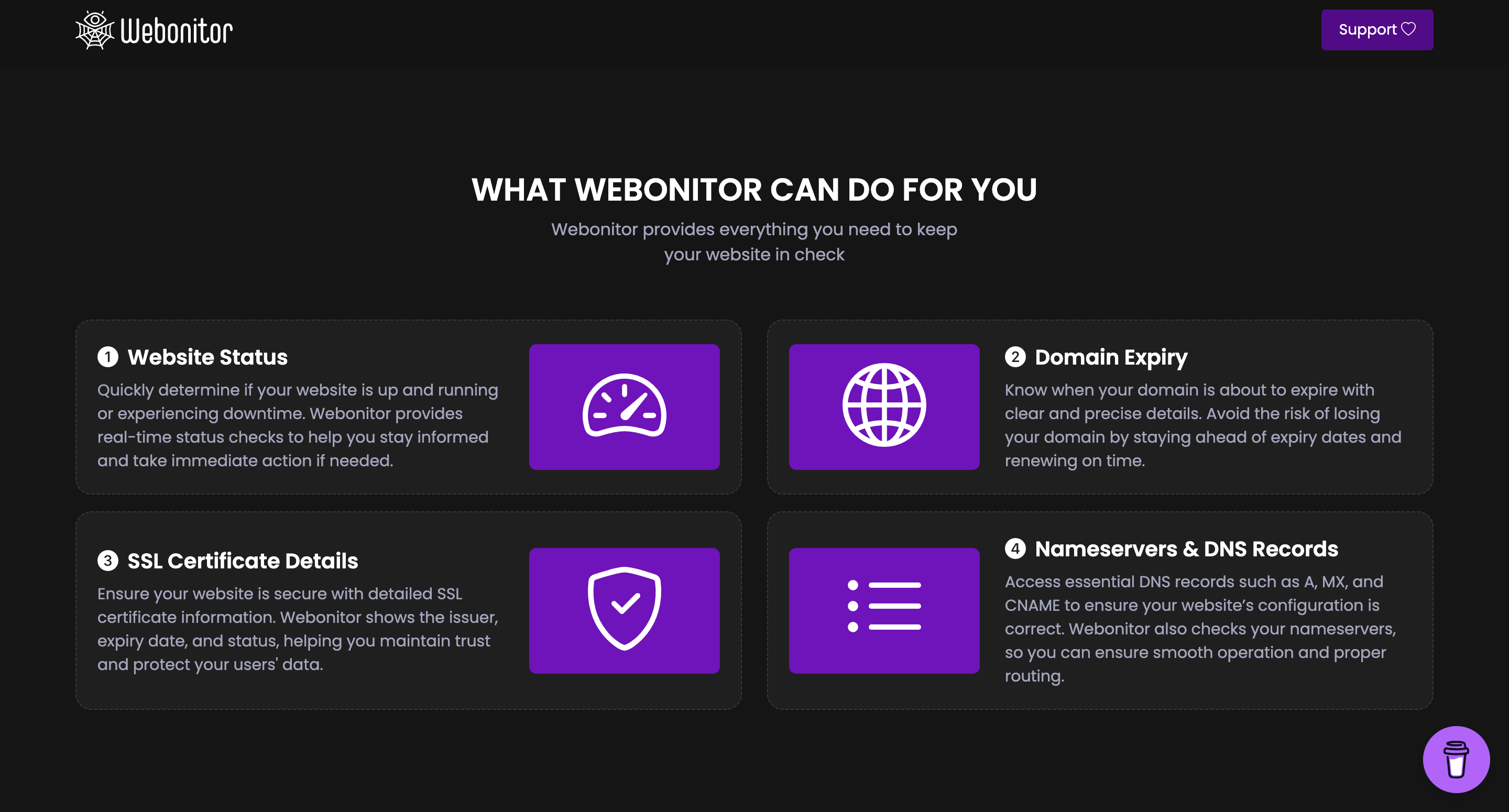 Media Webonitor - Alat untuk memantau status laman web, tamat tempoh domain, dll 3
