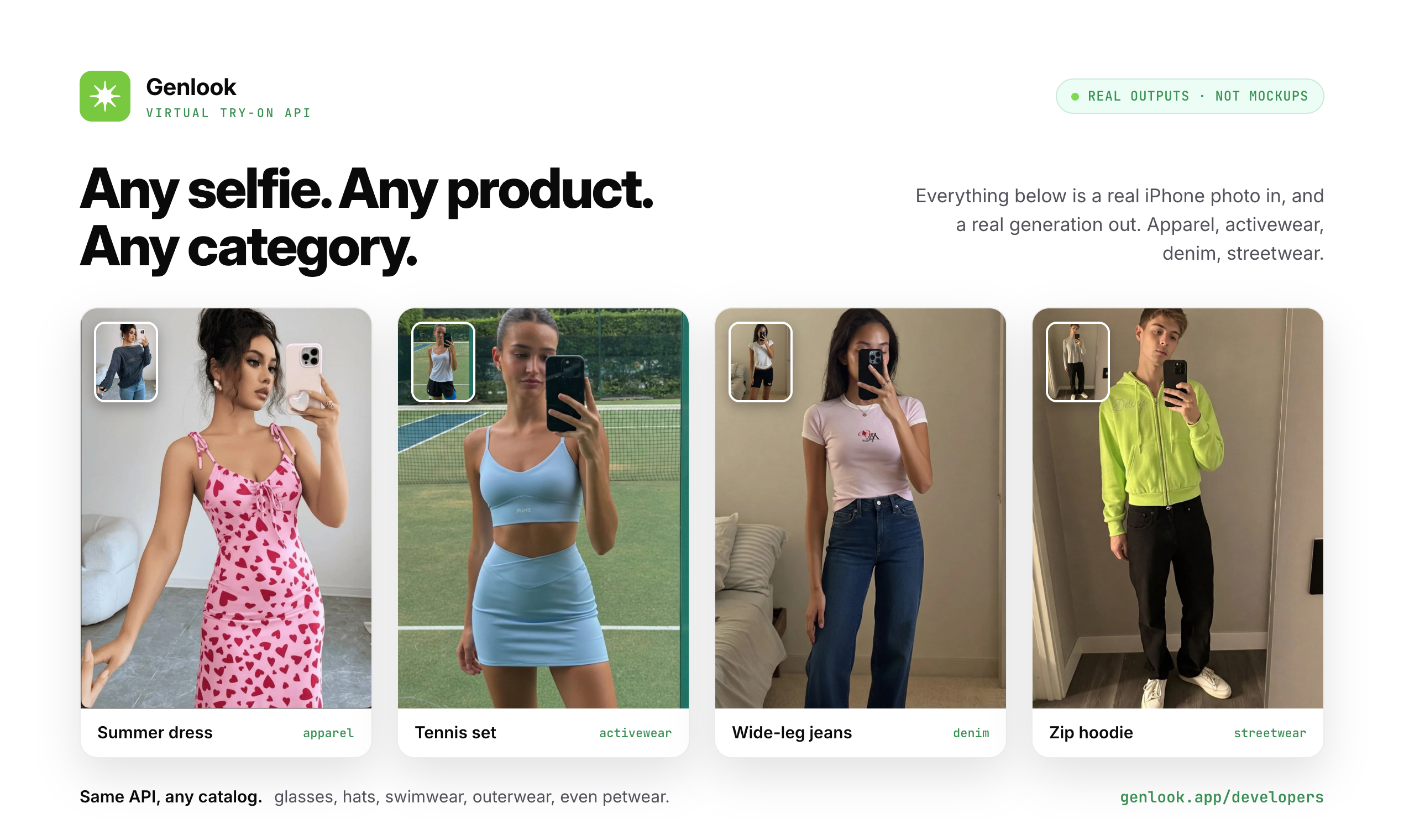 Genlook Virtual try-on API gallery image