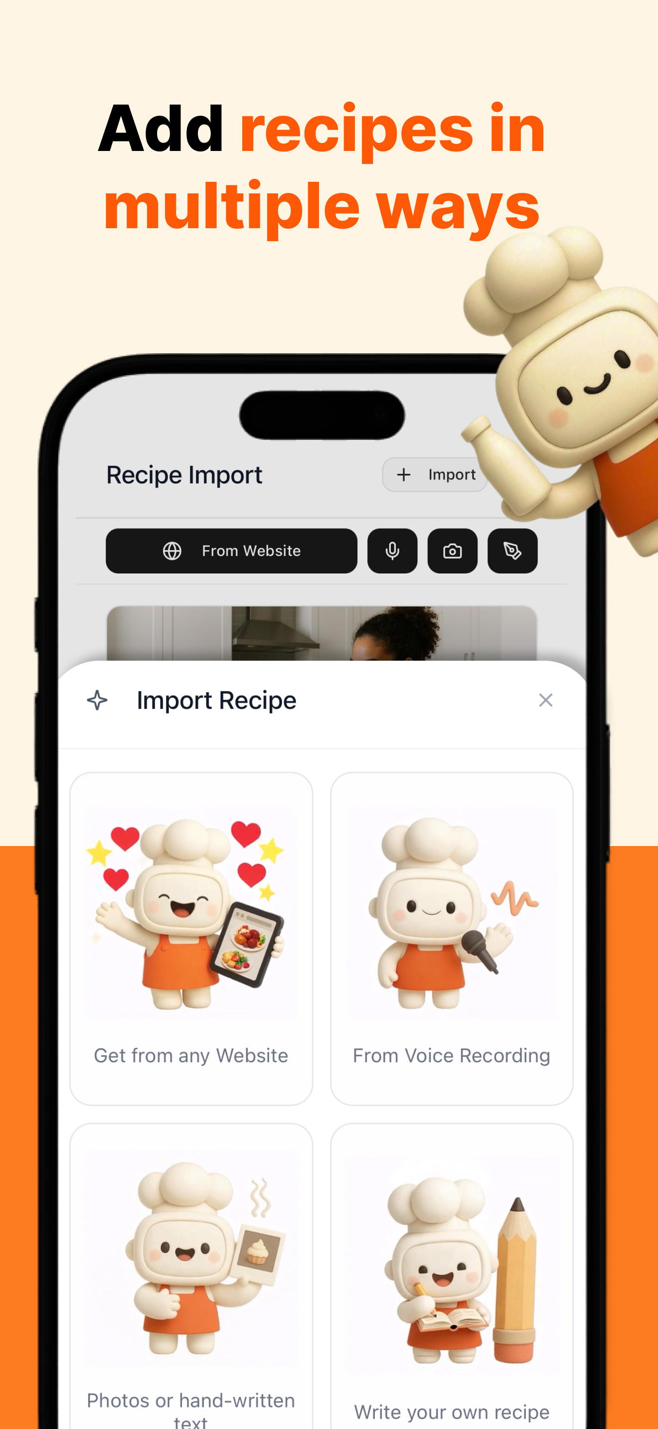 Média Cook Ai: Organisateur de recettes - Transformez des photos et des vidéos en recettes avec planification des repas 8
