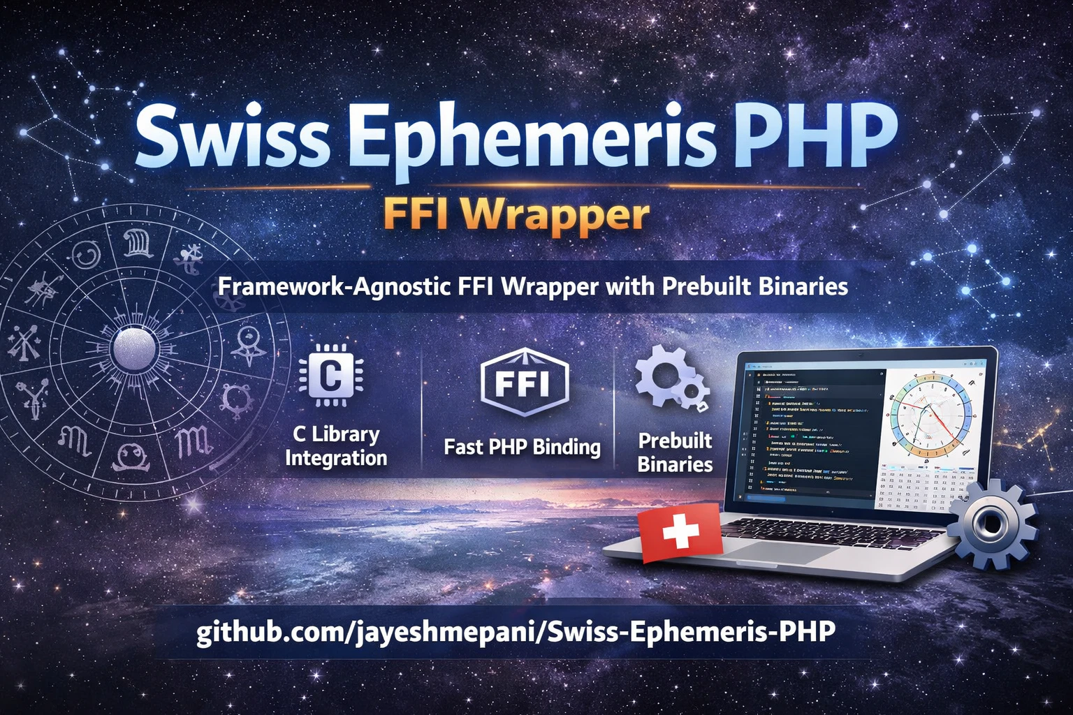 Swiss Ephemeris PHP: FFI Wrapper