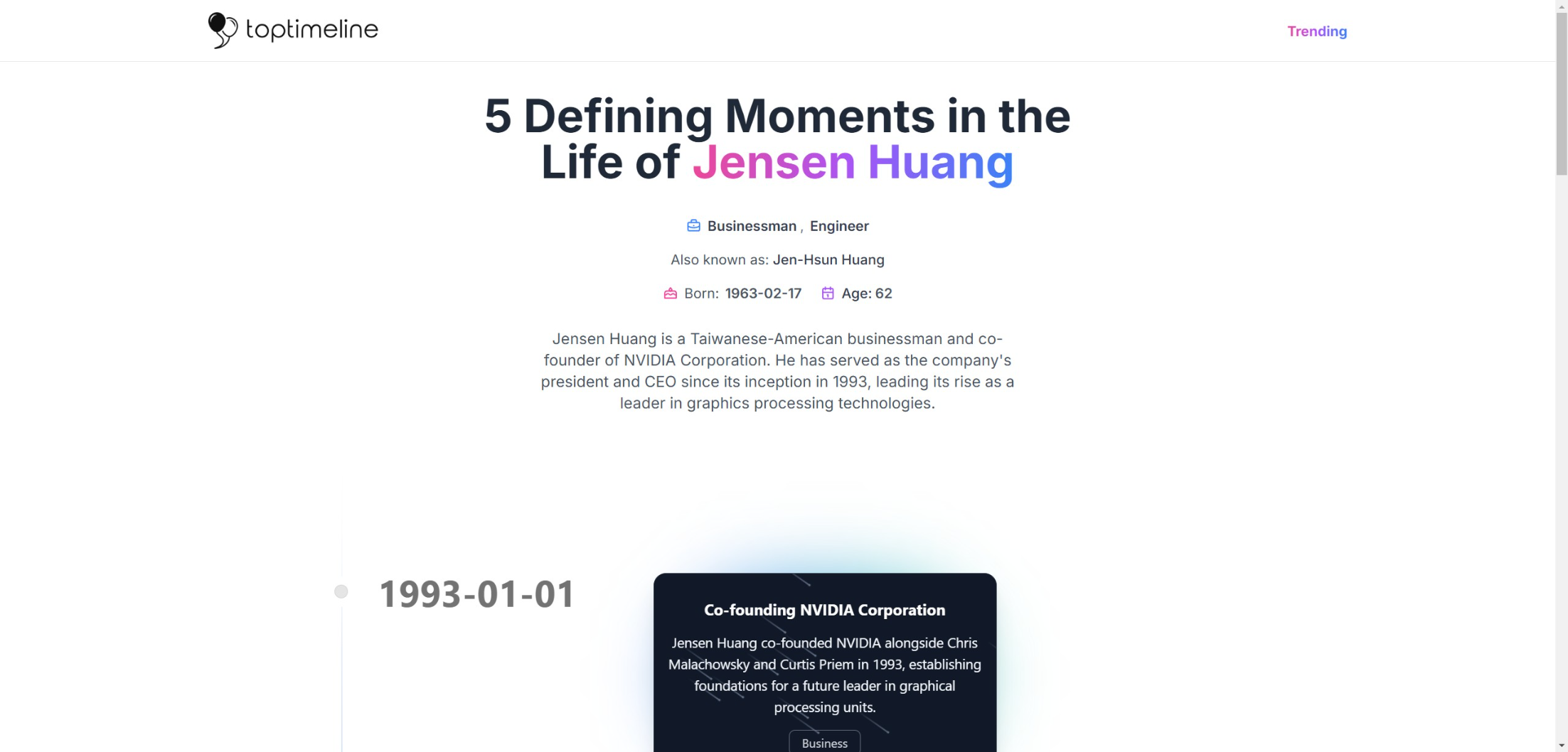 Toptimeline - Explore los momentos definitorios de personas famosas e íconos históricos media 3