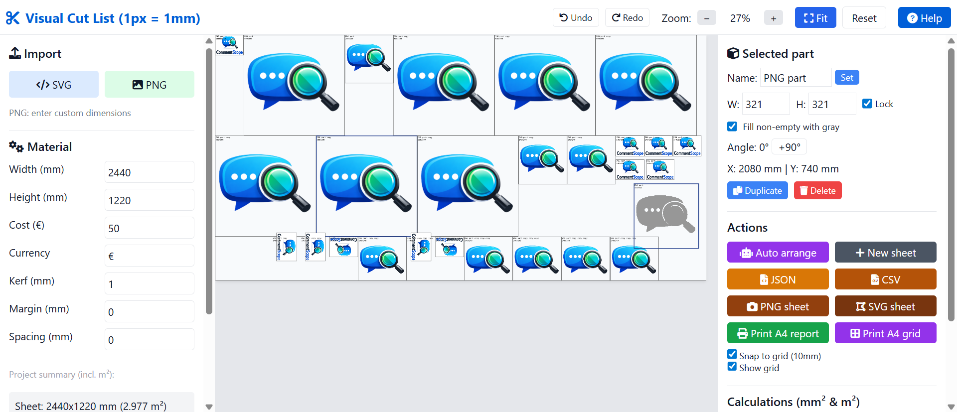 Visual Cut List gallery image