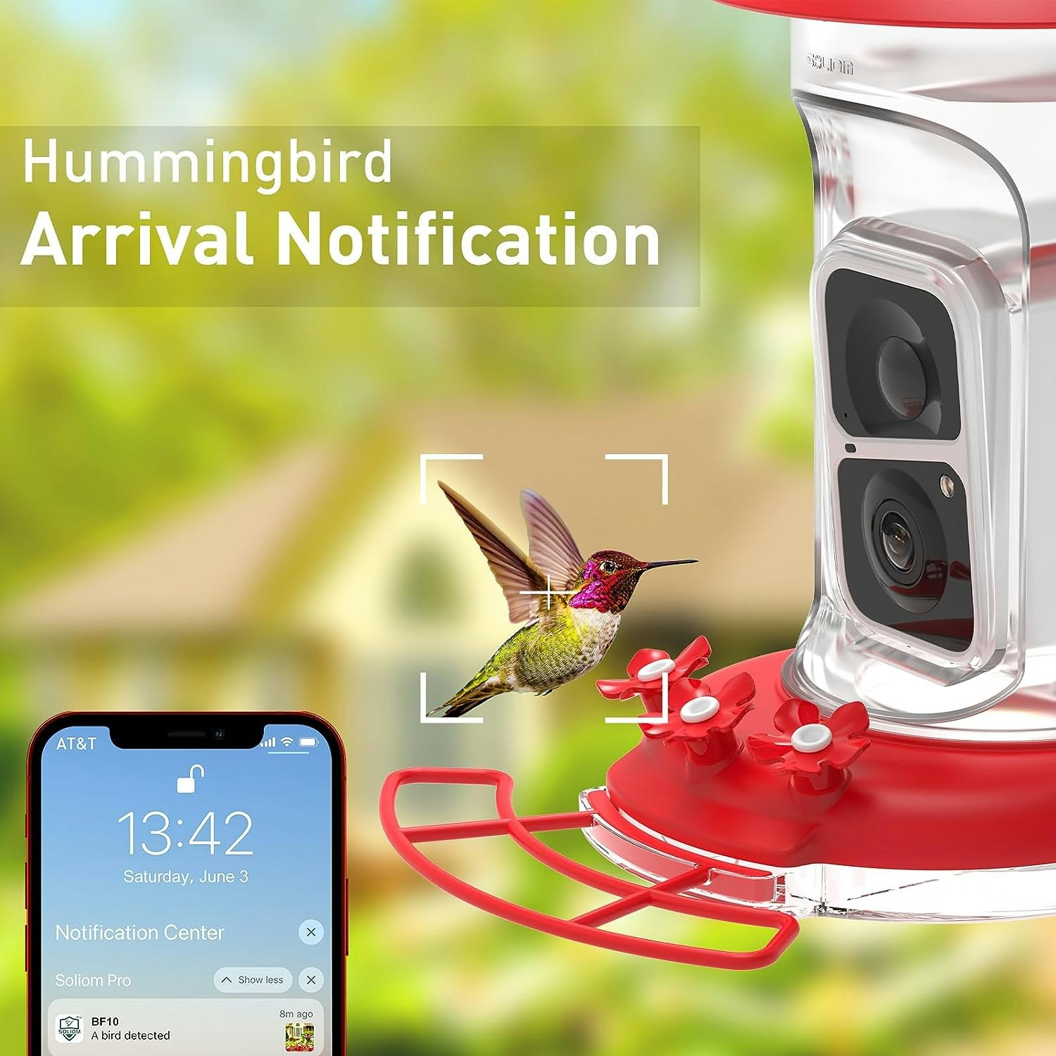 Soliom Humbirdy Hummingbirdカメラ - 高度なAI認識ハミングバードフィーダーカメラメディア2