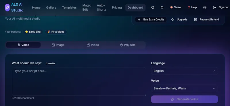 ALX AI Studio screenshot 2