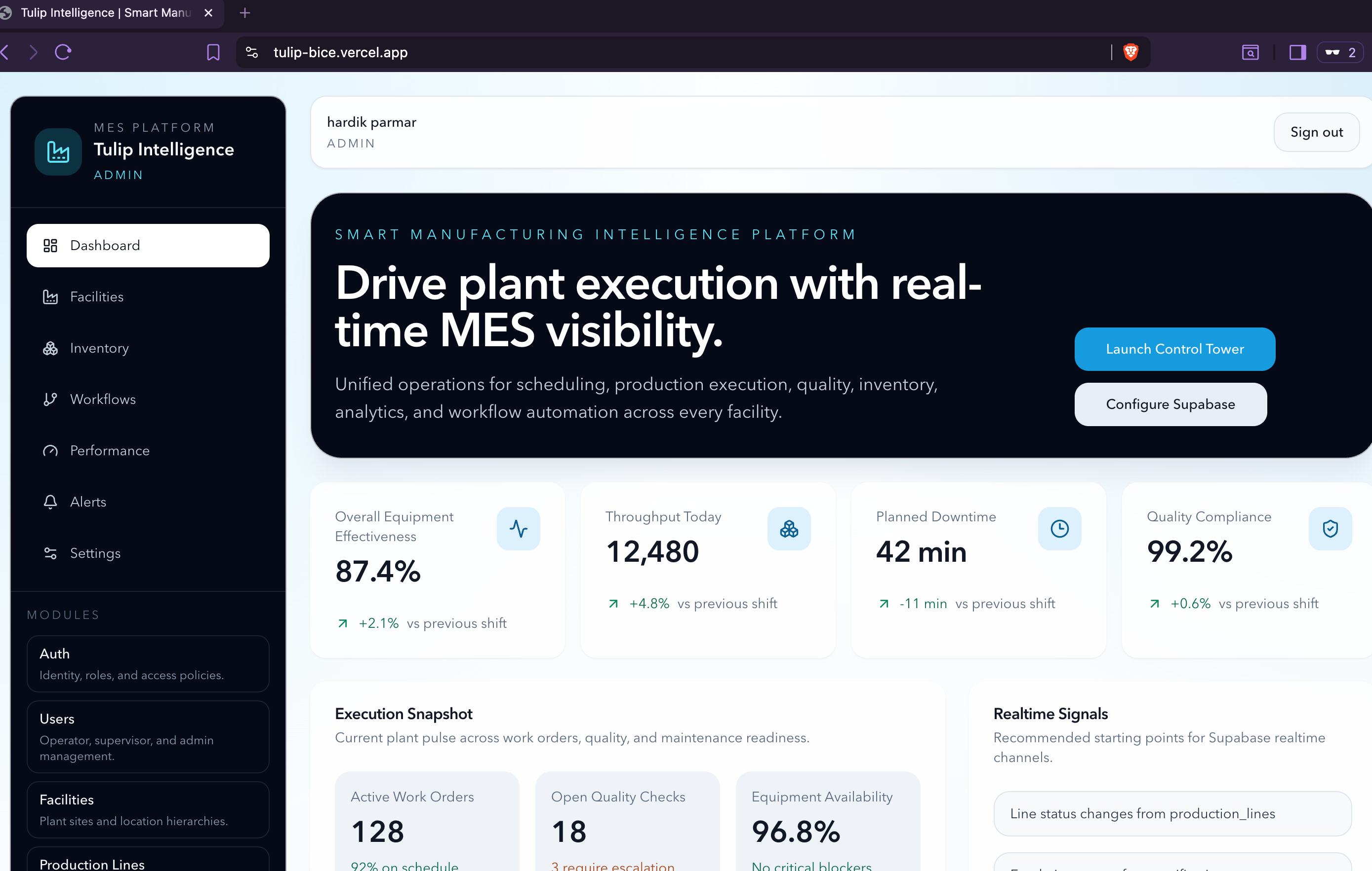 Tulip Intelligence - Product Hunt launch logo and brand identity