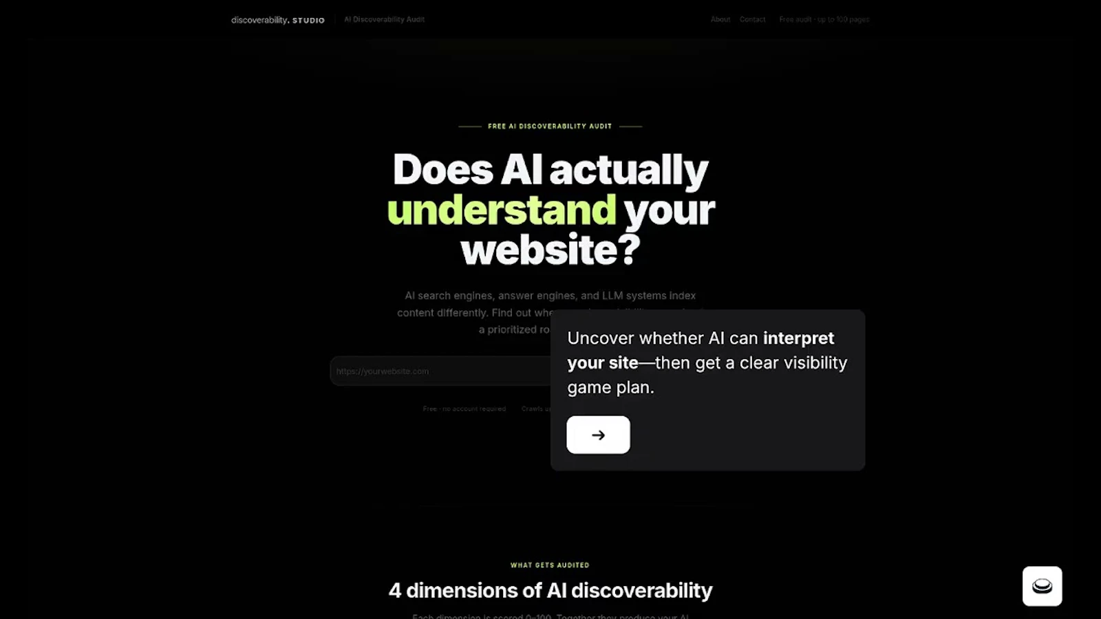 Ai Discoverability Audit screenshot 1 (video preview)