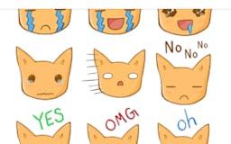 Himi the Cat Stickers for GBoard media 1