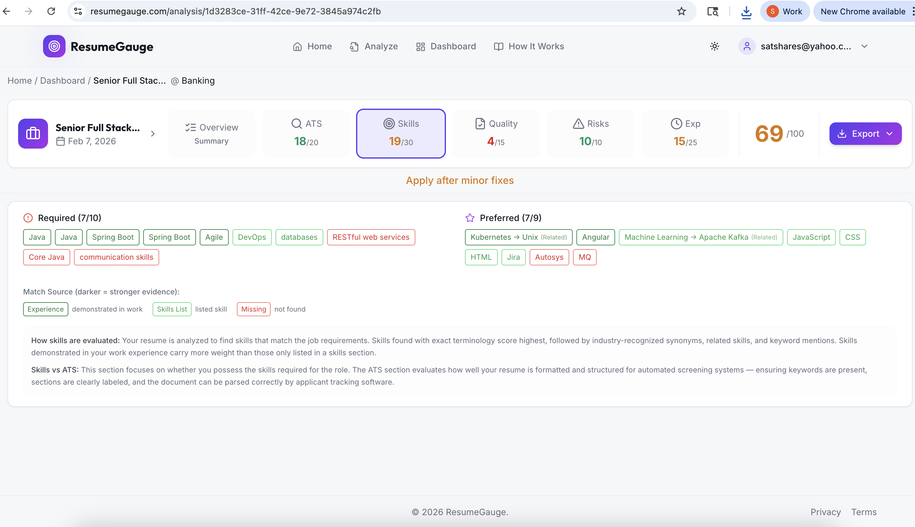 ResumeGauge - Screenshot 4 showing product features and functionality