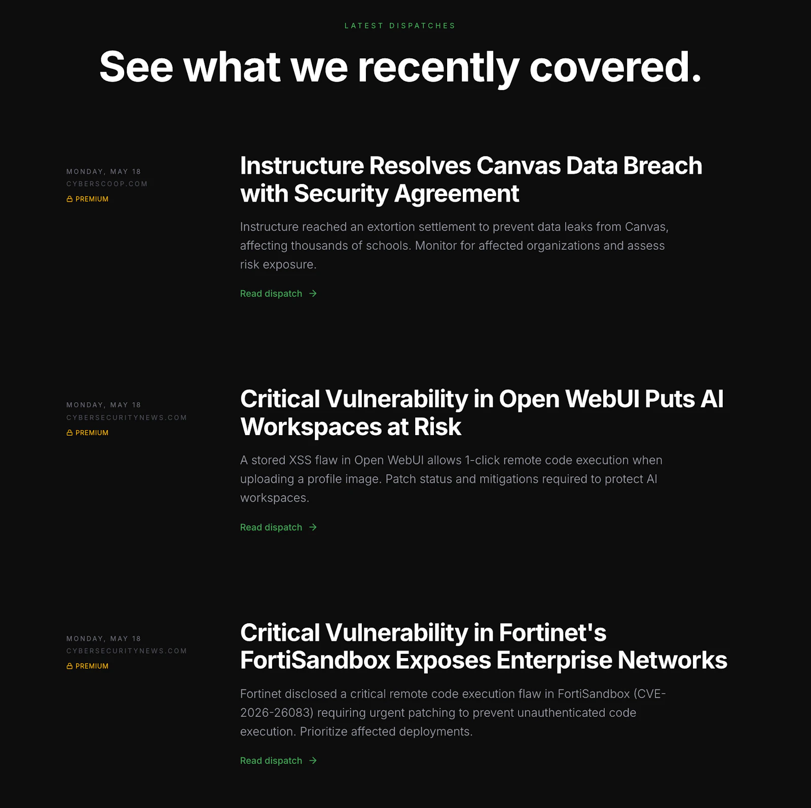 sec-news.ai | AI cybersec newsletter screenshot 2