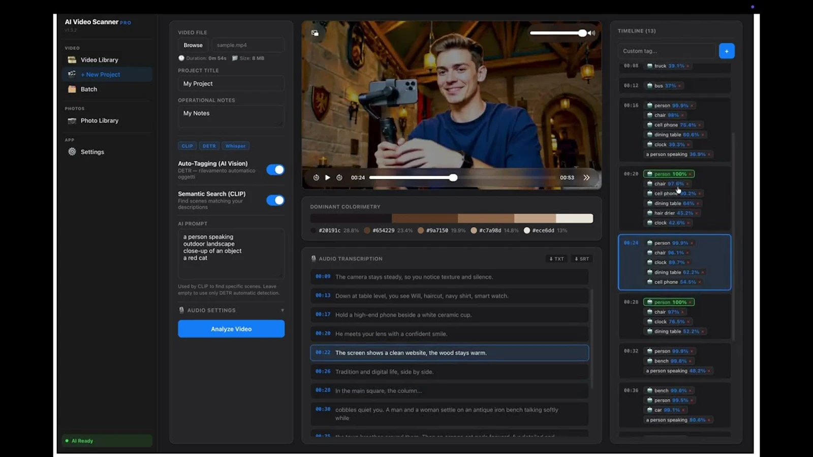 AI Video Scanner PRO screenshot 1 (video preview)