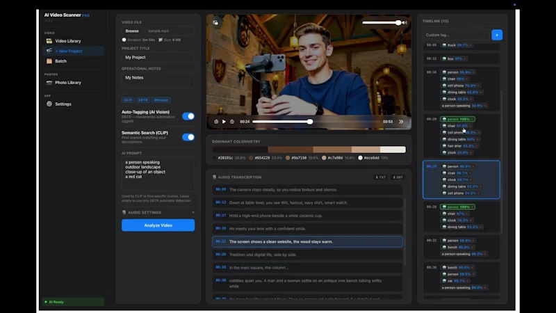 AI Video Scanner PRO screenshot 1 (video preview)