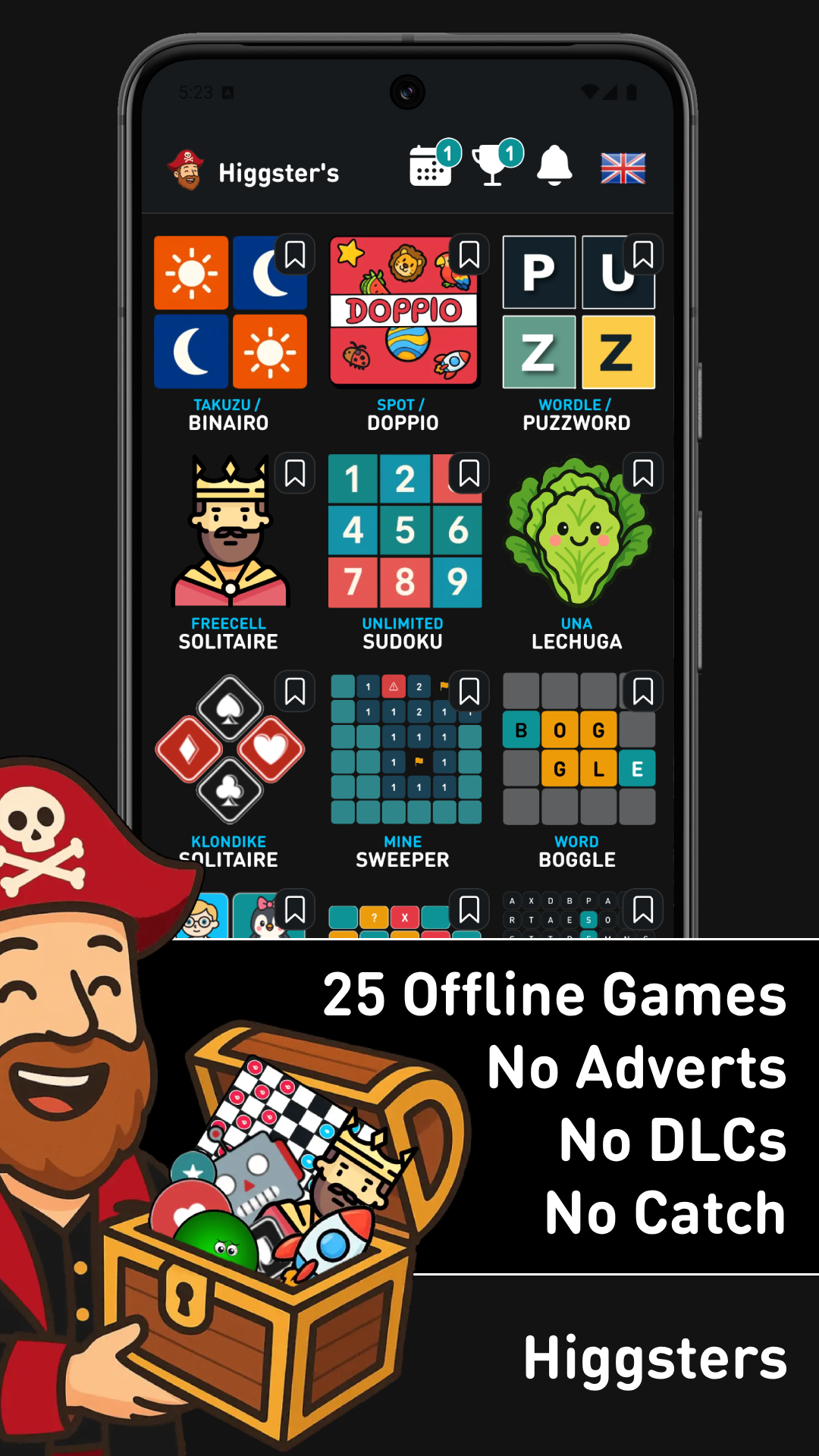 Higgsters Games - Main product screenshot demonstrating key features and user interface