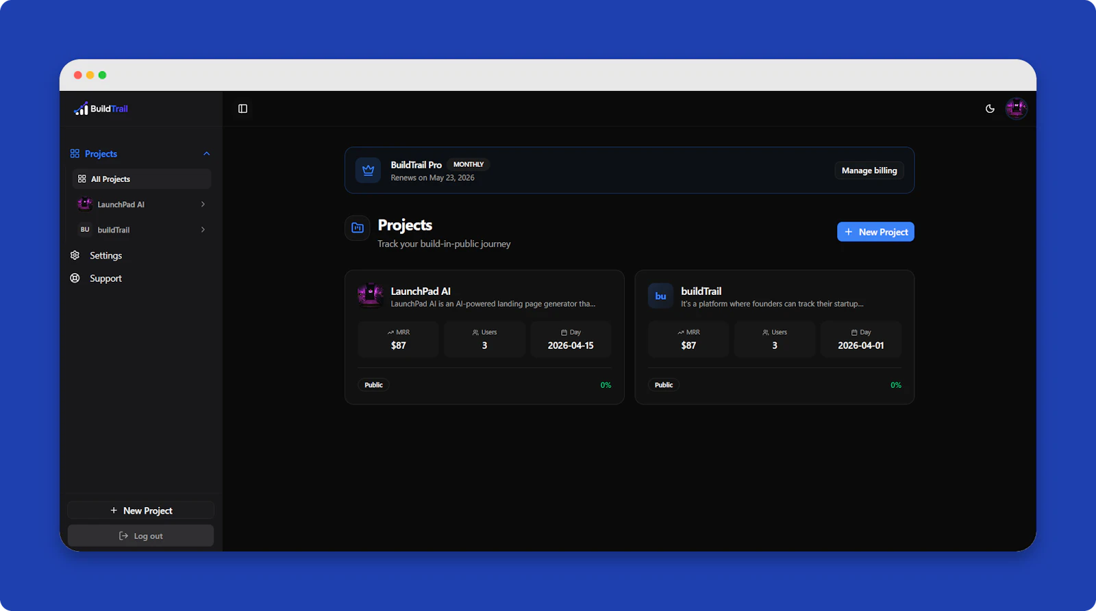 BuildTrail screenshot 3