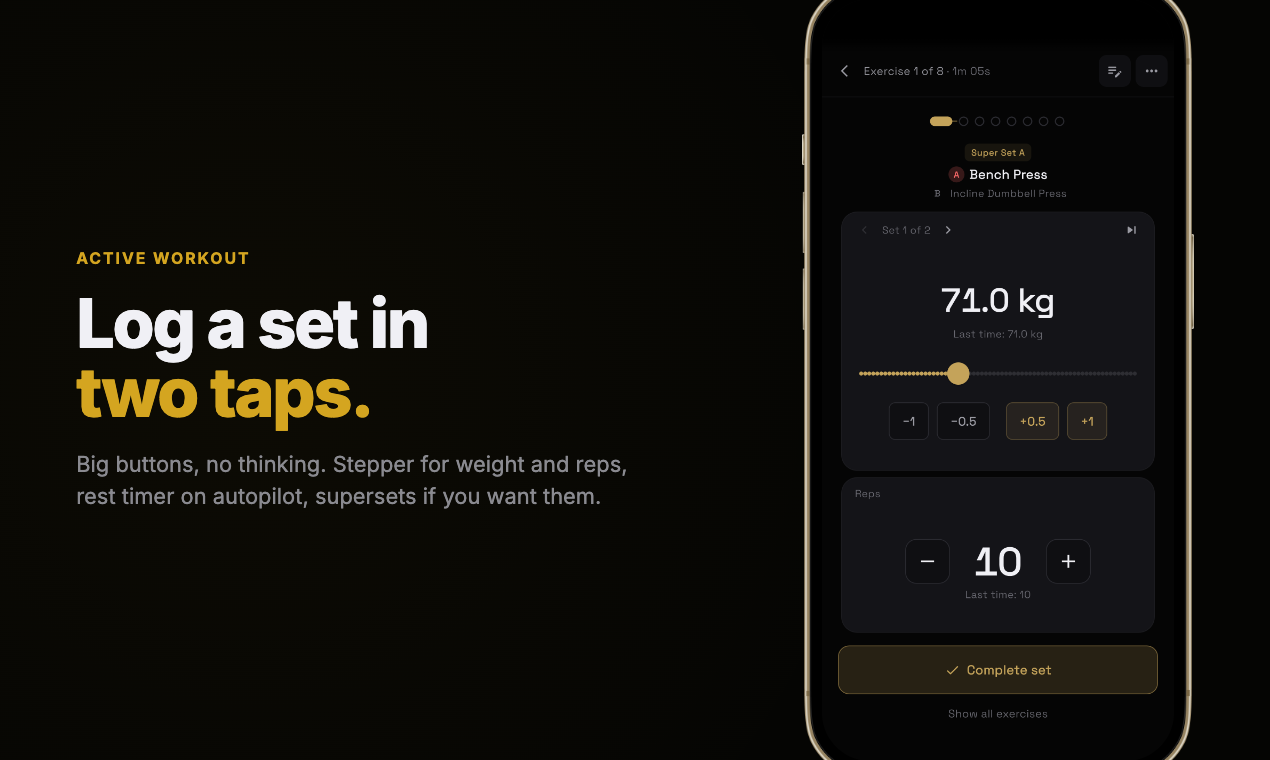 IronRep — Workout Tracker gallery image