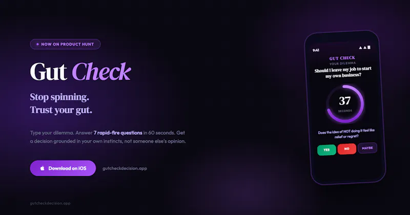 GutCheck Decision App screenshot 1