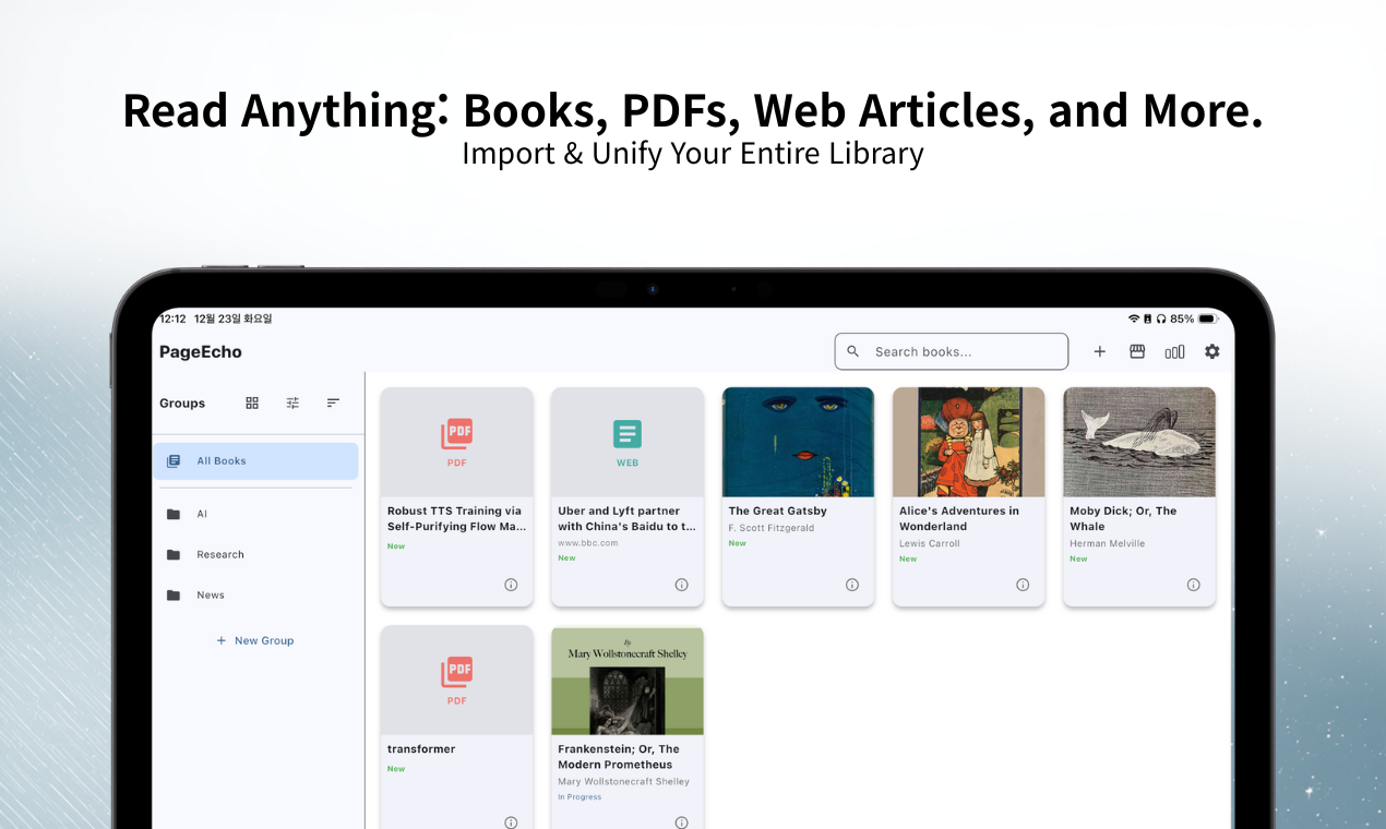PageEcho – Read with On-Device AI - Screenshot 2 showing product features and functionality