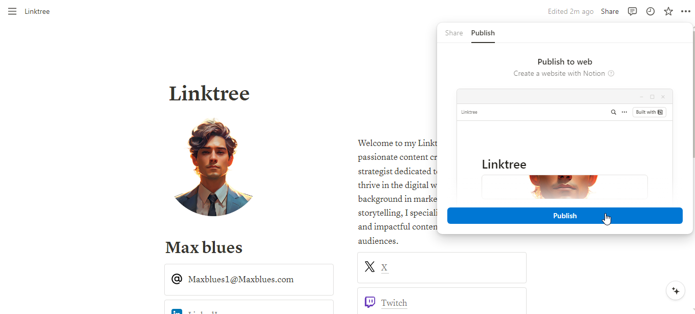 Mídia 7 de Modelo de noção Linktree gratuito - Mídia social, linktree, modelo de noção, comunidade