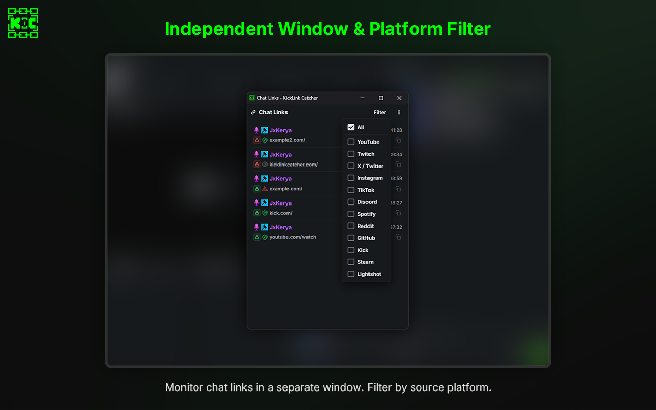 KickLink Catcher - Screenshot 4 showing product features and functionality