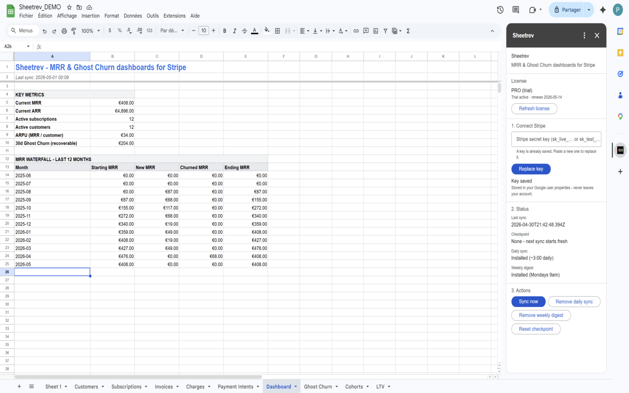 Sheetrev / Your MRR, in your sheet. gallery image