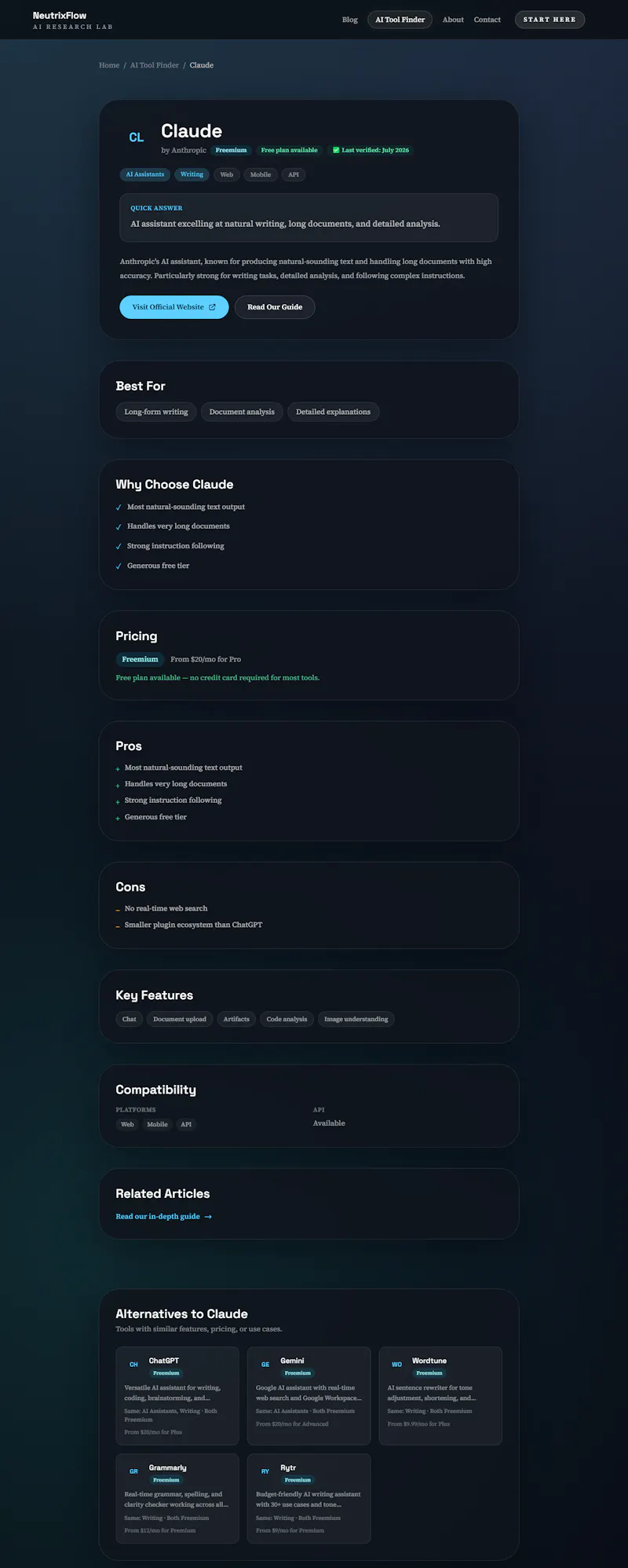 NeutrixFlow AI Tool Finder screenshot 3