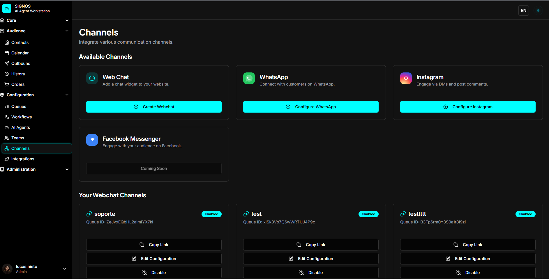 Signos - Main product screenshot demonstrating key features and user interface