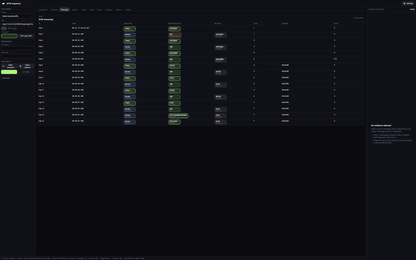 RTSP Inspector screenshot 2