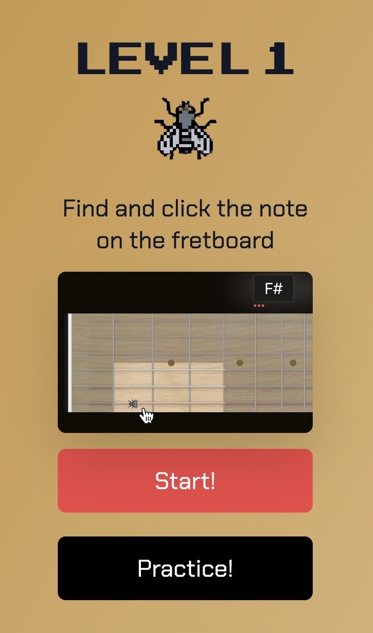 startuptile Fretboard Fly-A fun game to master the guitar fretboard