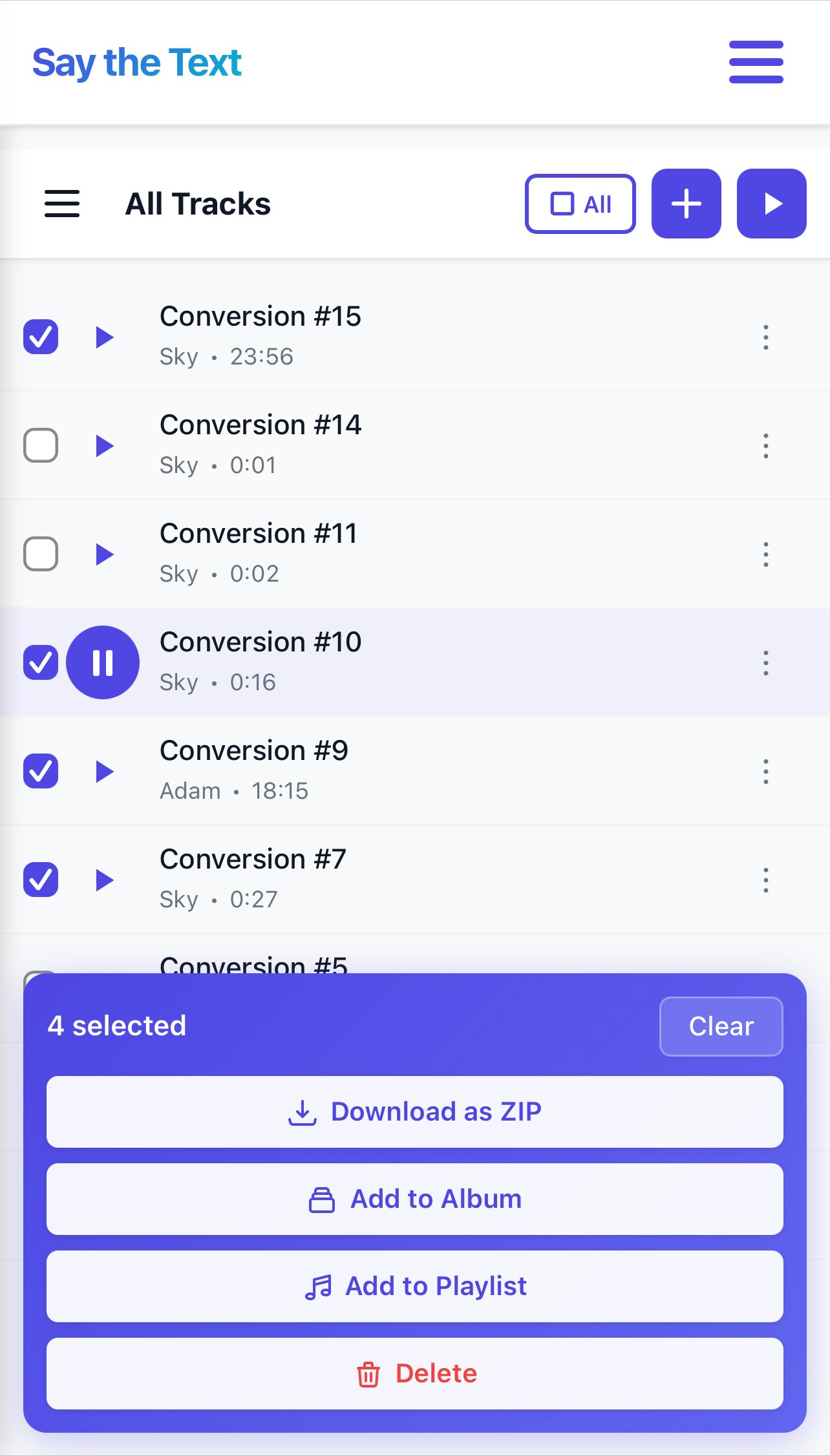 Say the Text - Screenshot 2 showing product features and functionality