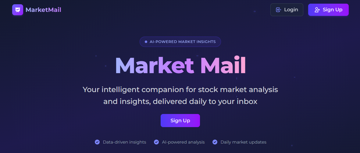 Marketmail - KI -Analysator für Börsenmärkte Medien 1