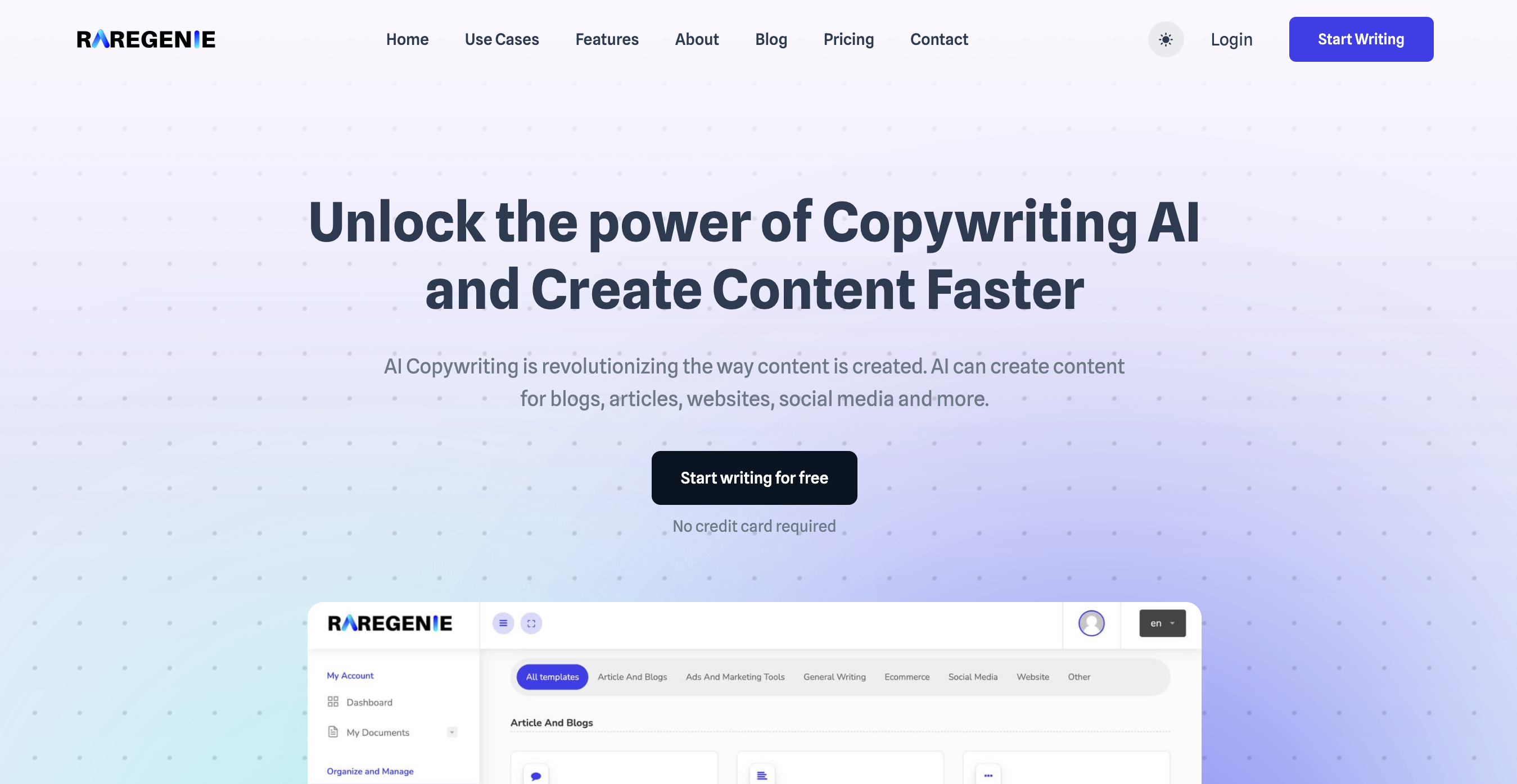 startuptile Raregenie-Ai Content Writing Text to Image Text to speech