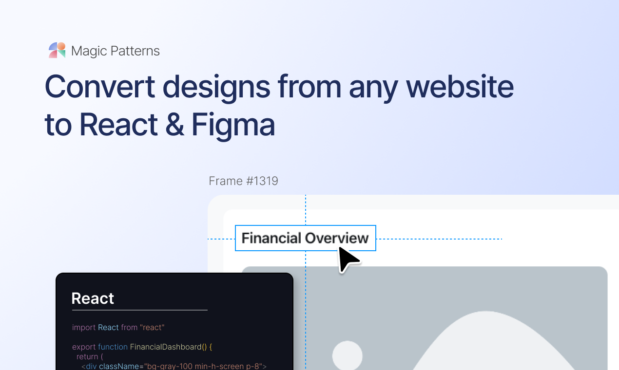 startuptile HTML to React-Convert designs from any website to React & Figma