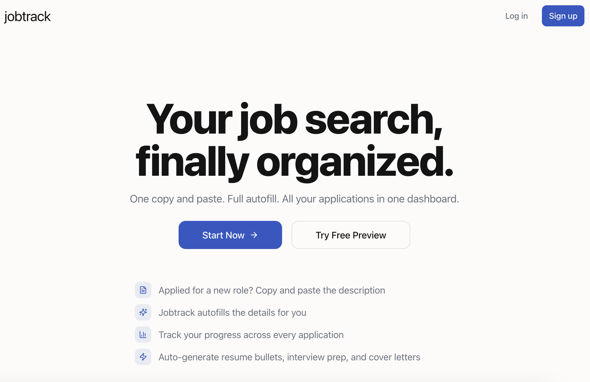 JobTrack - Main product screenshot demonstrating key features and user interface