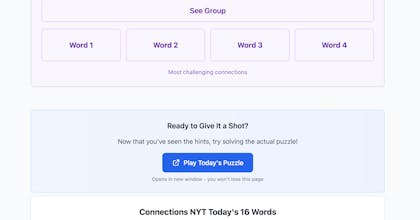 Connections NYT gallery image